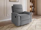 Fauteuil relax effet simili cuir gris foncé JACOB