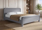 Lit double en tissu doux gris 180 x200 cm ANELA