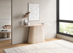 Console en marbre composite beige TIANA