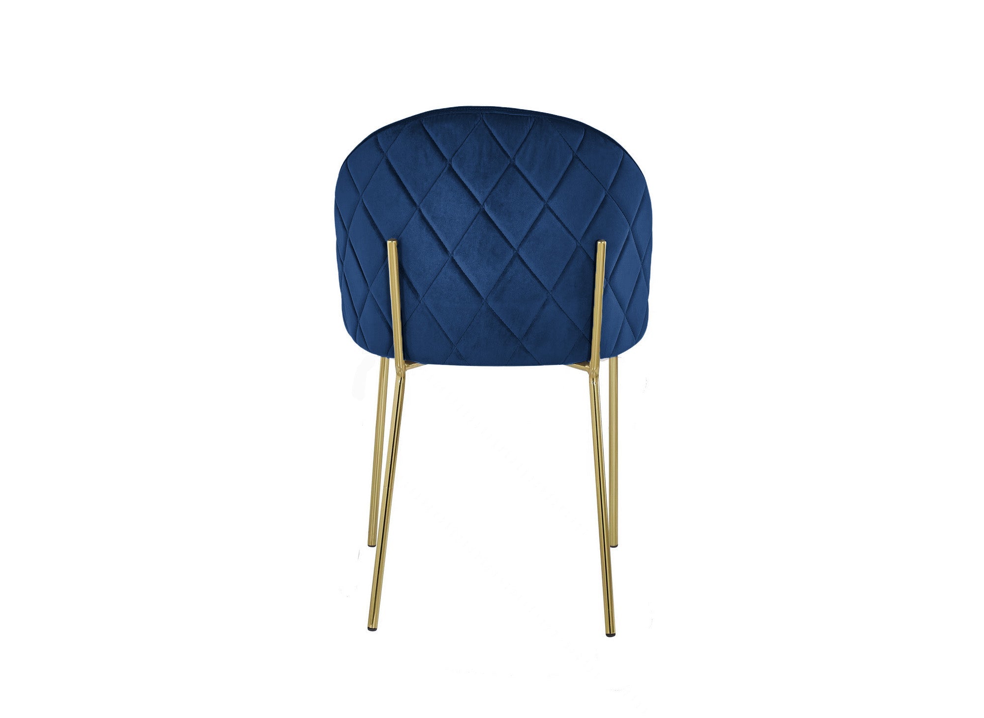 Lot de 2 chaises design en velours bleu KENNETH