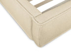 Lit coffre en tissu bouclette beige 160x200cm YUNA