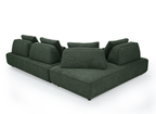Canapé d'angle réversible en tissu bouclette vert kaki ISAORA