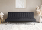 Banquette clic-clac capitonné design noir KEDY
