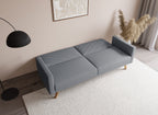 Canapé 3 places convertible scandinave en tissu gris BALDER