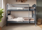 Lit superposé séparable en bois gris PAULINE 90 x 190 cm