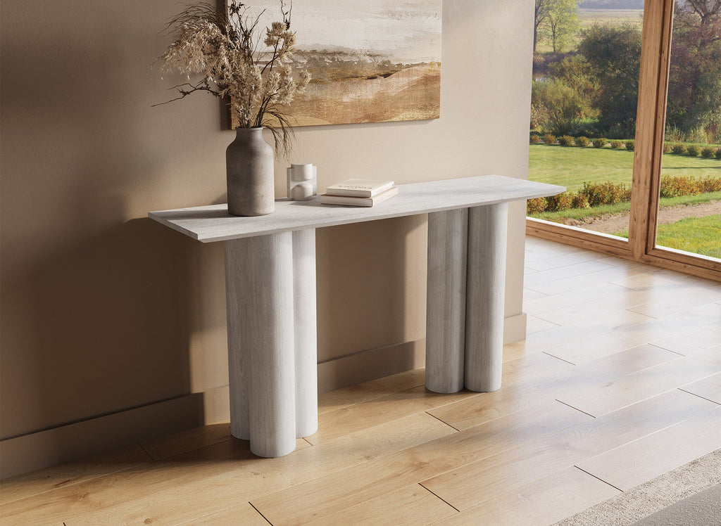 Console blanche pieds forme organique ROSALIA