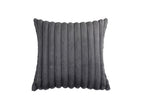 Coussin carré en velours côtelé effet fourrure gris foncé 45x45 cm URBAIN