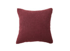 Coussin carré 45x45 cm en tissu effet peau de mouton bordeaux EDEN