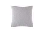 Coussin carré 45x45 cm en tissu effet peau de mouton gris clair EDEN