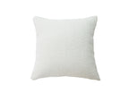 Coussin carré 45x45 cm en tissu effet peau de mouton blanc écru EDEN