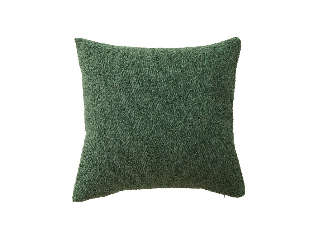 Coussin carré 45x45 cm en tissu effet peau de mouton vert EDEN