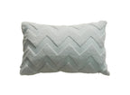 Coussin rectangulaire 50x30 cm en tissu doux motif chevron gris clair HARRY