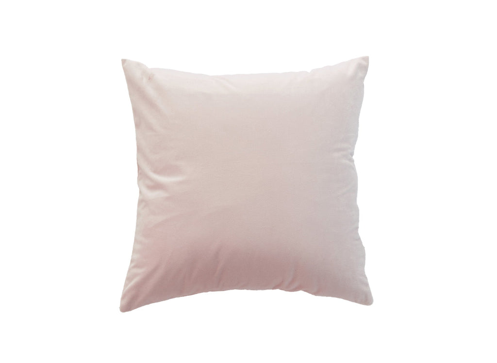 Coussin carré 45x45cm en velours rose TYGA