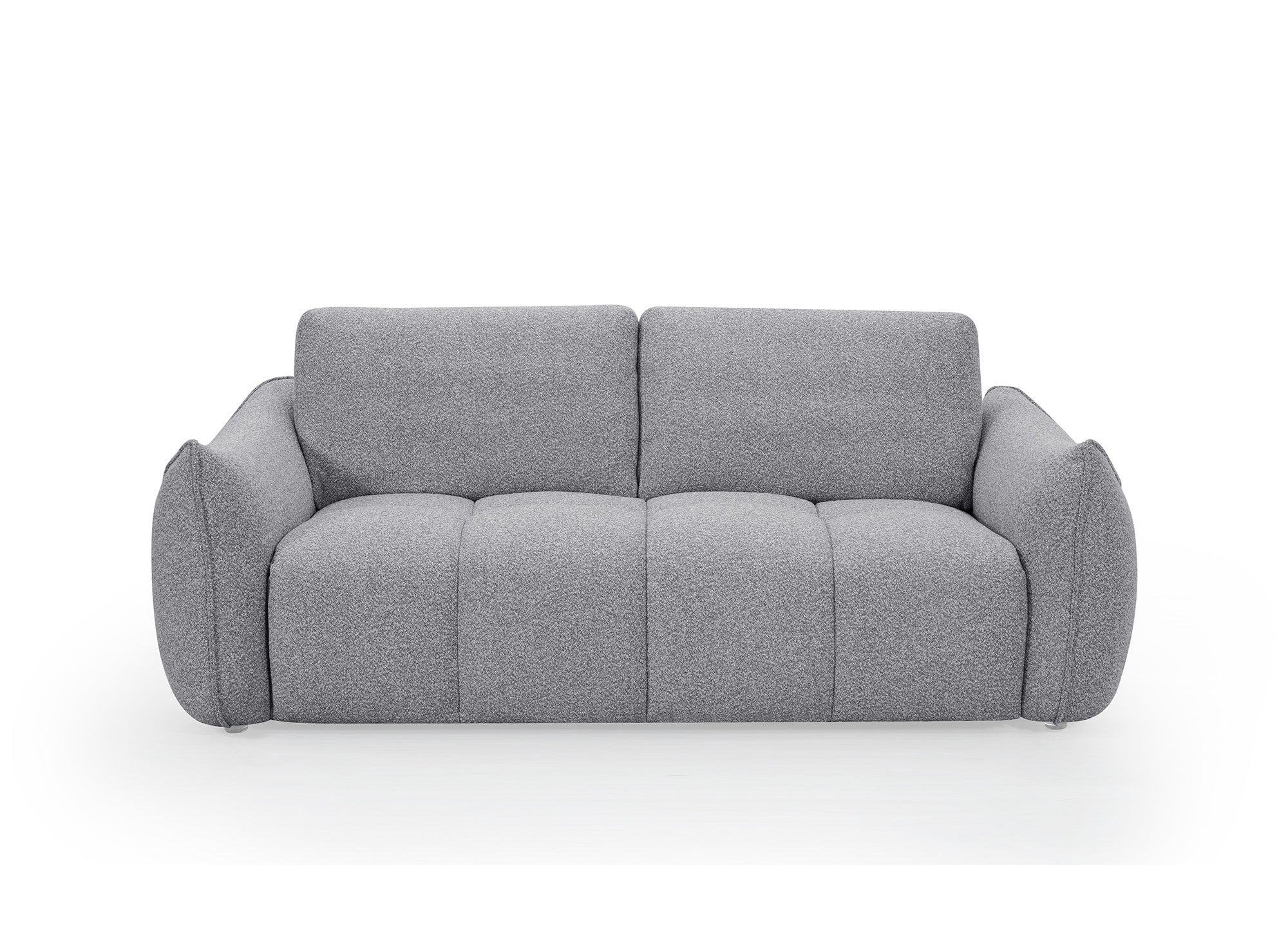 Canapé 3 places en tissu bouclette gris EZRA