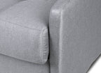 Canapé convertible 3 places LOUNA SLIM en tissu gris ouverture express