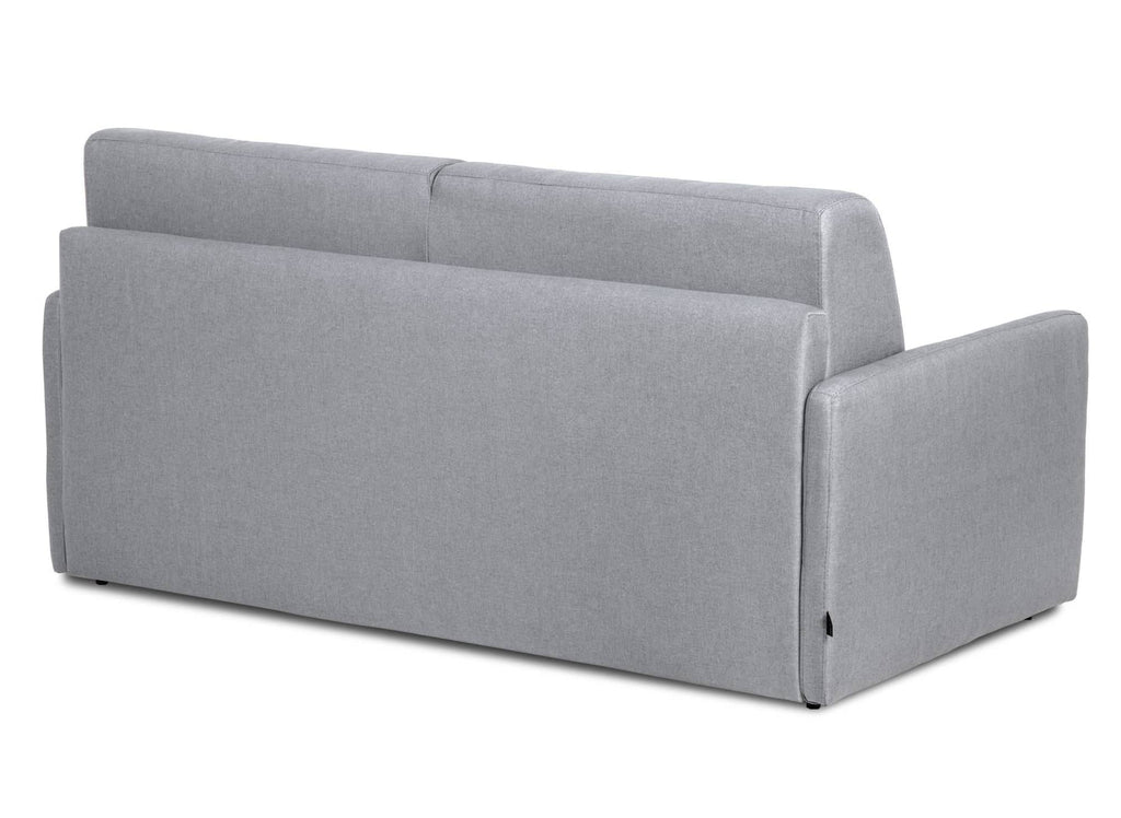 Canapé convertible 3 places LOUNA SLIM en tissu gris ouverture express