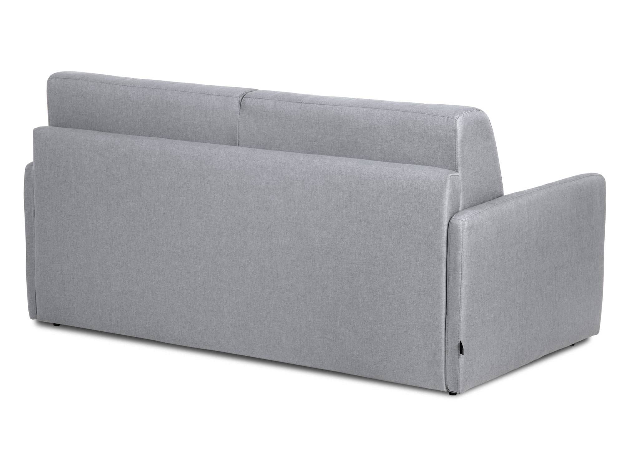 Canapé convertible 3 places LOUNA SLIM en tissu gris ouverture express
