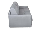 Canapé convertible 3 places LOUNA SLIM en tissu gris ouverture express