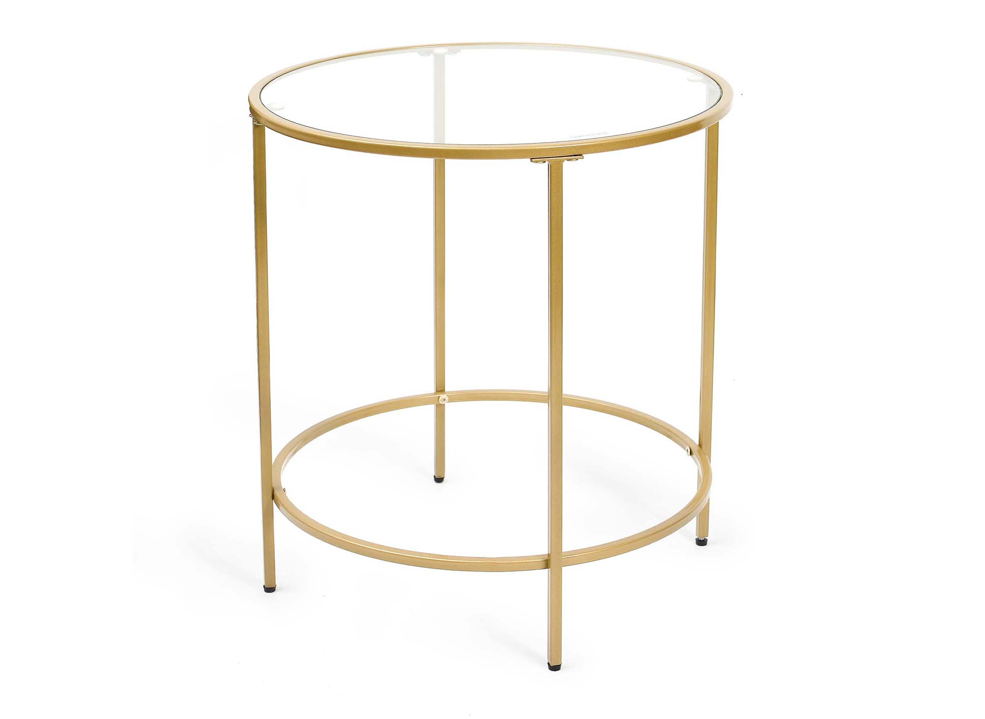 Table basse ronde en verre et métal OLIVE