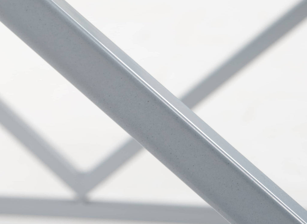 Table basse design en verre et métal rectangulaire ELIO