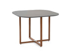Ensemble table + 4 chaises encastrables grises FLEN