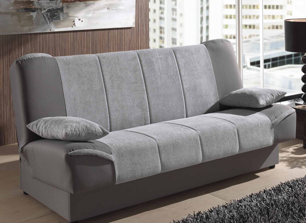 Canapé clic clac gris convertible NATI