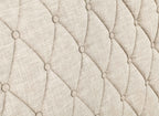 Lit double avec 4 tiroirs en lin beige 140x190 cm LEANDRE