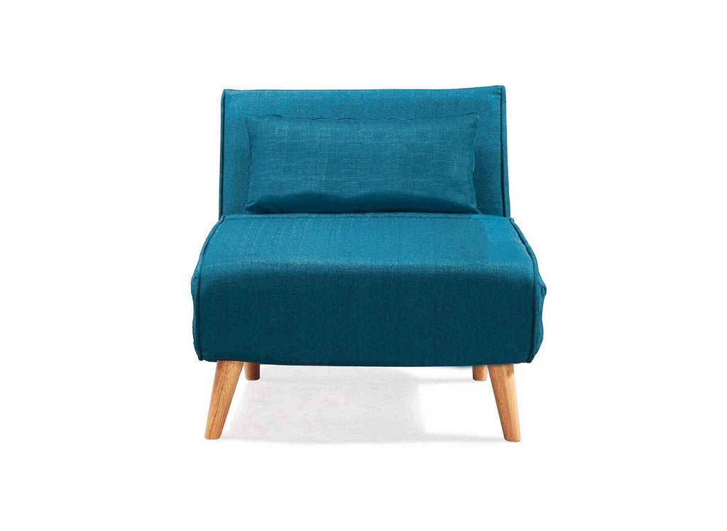 Fauteuil convertible en tissu bleu TONKA