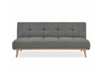 Banquette clic clac scandinave 3 places gris JESSY
