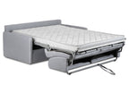 Canapé convertible 3 places LOUNA SLIM en tissu gris ouverture express