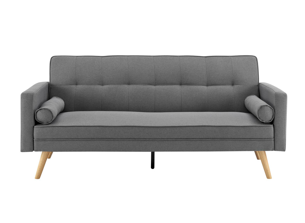 Banquette clic clac gris en tissu TANIA