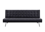 Banquette clic-clac capitonné design noir KEDY