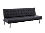 Banquette clic-clac capitonné design noir KEDY