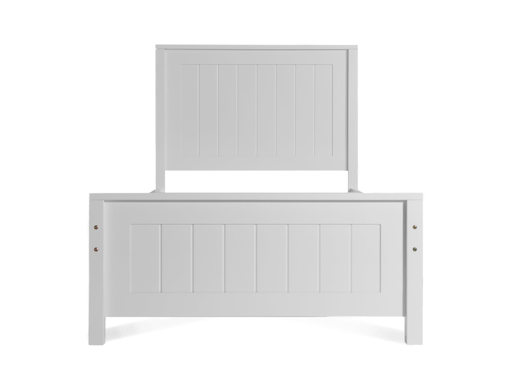 Lit 1 personne en bois blanc 90x190 cm KENNY