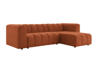 Canapé d'angle réversible en tissu bouclette terracotta AELIS