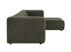 Canapé d'angle réversible en tissu bouclette vert AELIS