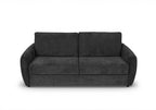 Canapé convertible 3 places en velours texturé gris foncé CHIARA