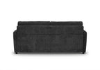 Canapé convertible 3 places en velours texturé gris foncé CHIARA