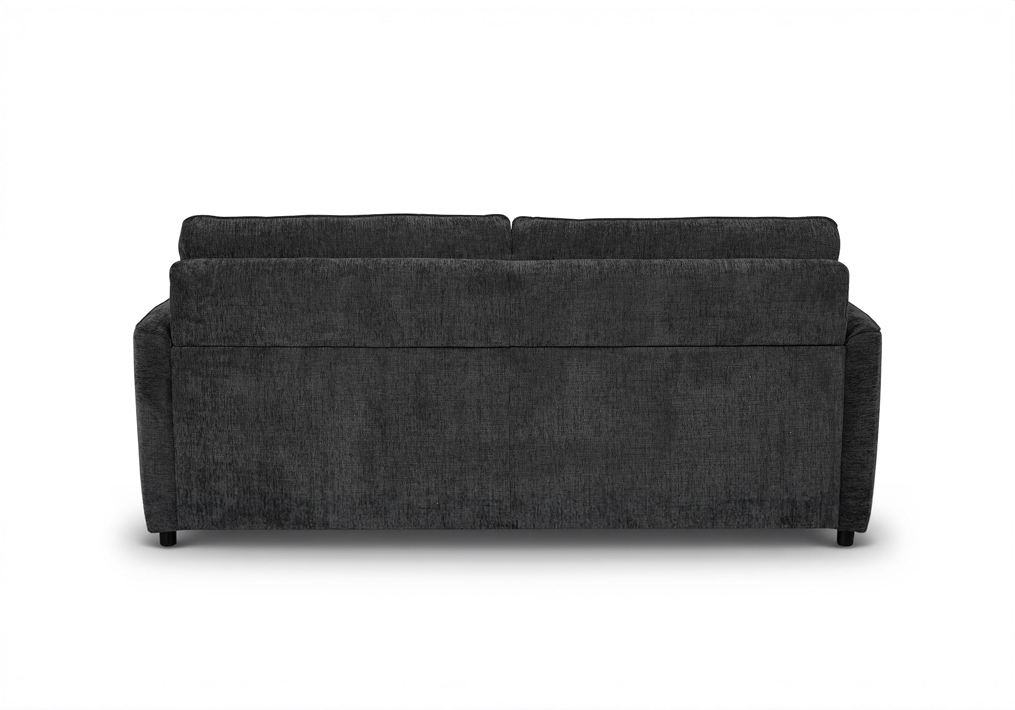 Canapé convertible 3 places en velours texturé gris foncé CHIARA