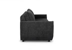 Canapé convertible 3 places en velours texturé gris foncé CHIARA