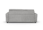 Canapé convertible 3 places en velours chiné gris clair AMAURY
