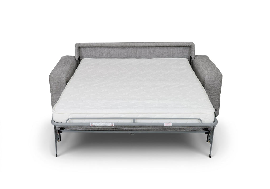 Canapé convertible 3 places en velours chiné gris clair AMAURY