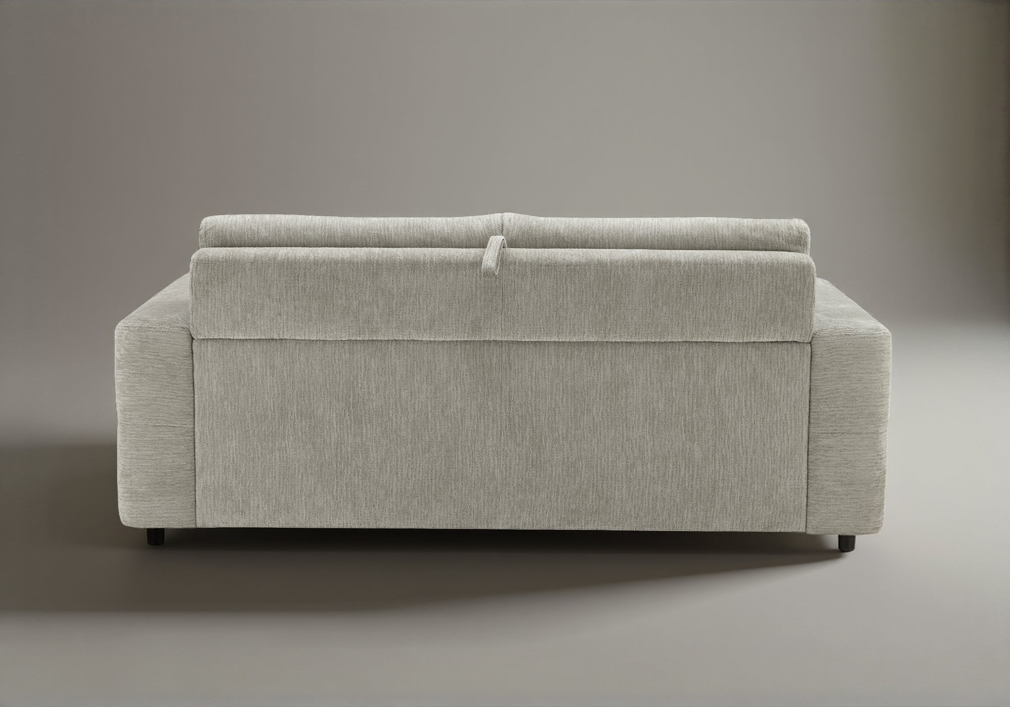 Canapé convertible 3 places en velours chiné beige AMAURY