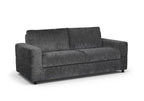 Canapé convertible 3 places en velours chiné gris foncé AMAURY