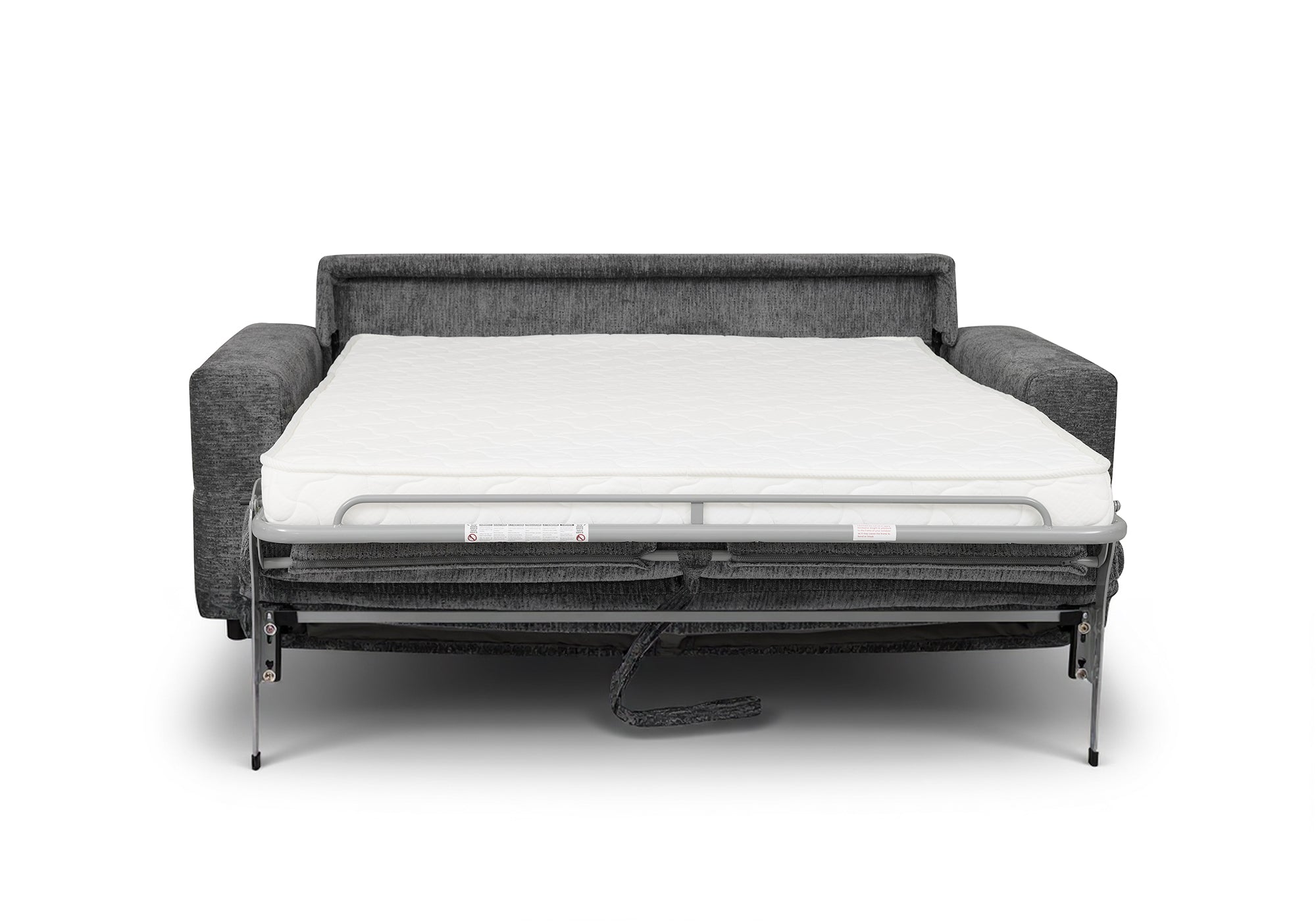 Canapé convertible 3 places en velours chiné gris foncé AMAURY