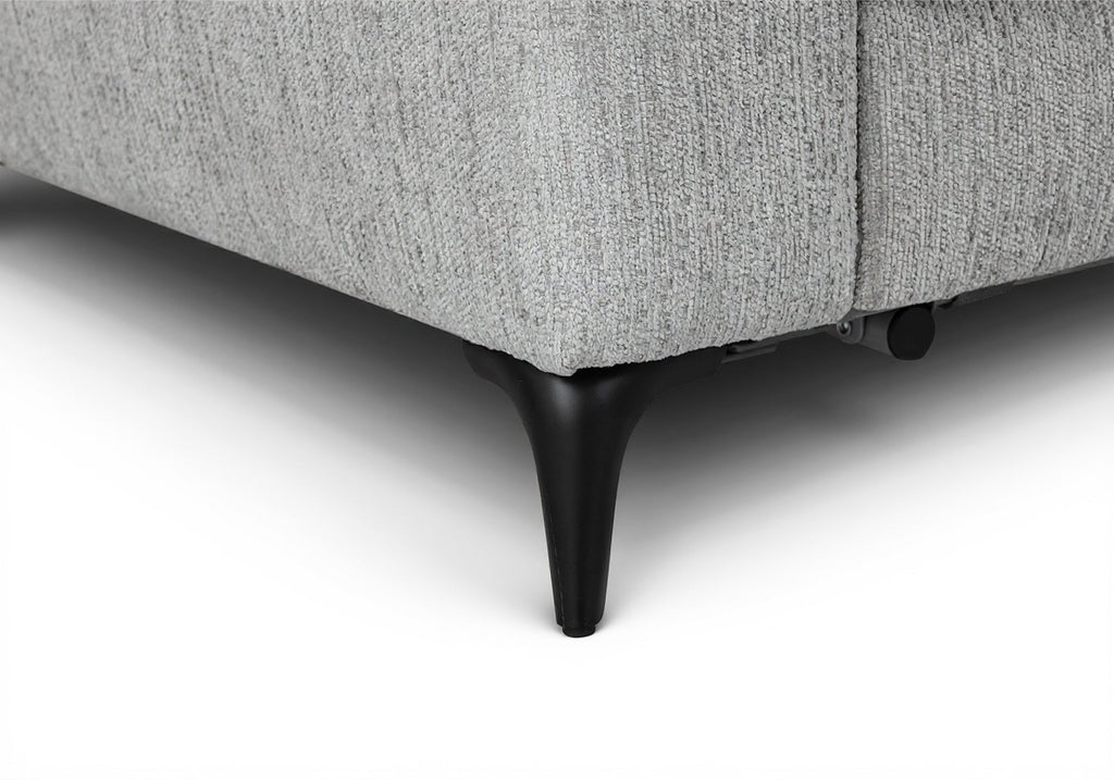 Canapé convertible 3 places en velours chiné gris clair NONA