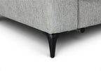 Canapé convertible 3 places en velours chiné gris clair NONA