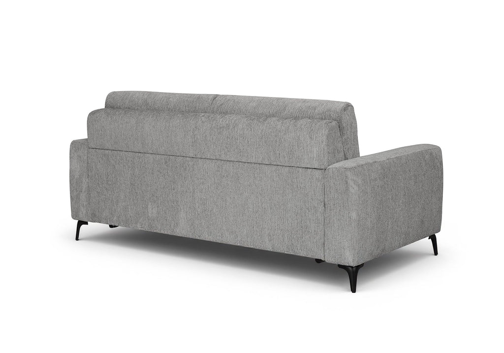 Canapé convertible 3 places en velours chiné gris clair NONA