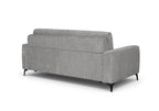Canapé convertible 3 places en velours chiné gris clair NONA