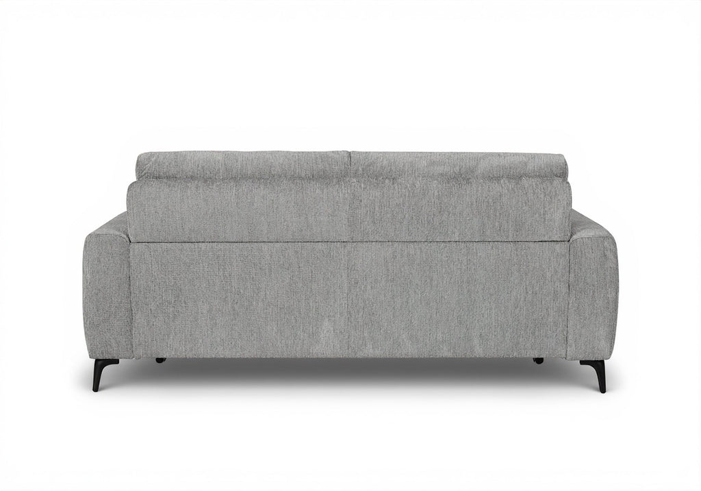 Canapé convertible 3 places en velours chiné gris clair NONA
